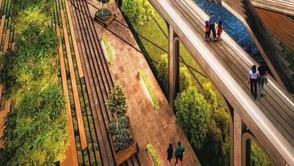 這才叫景觀高差處理,你那個(gè)只能叫堆土坡!